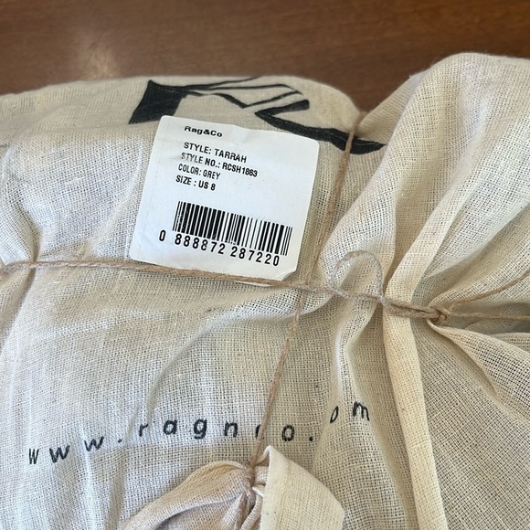 Rag & Co TARRAH Grey Stacked Heel Mules With Adjustable Buckle - Picture 7 of 8